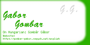 gabor gombar business card